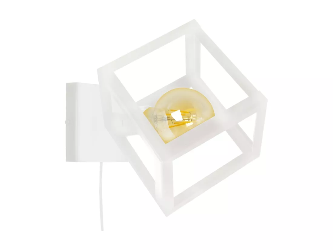 Applique métal blanc 30cm.