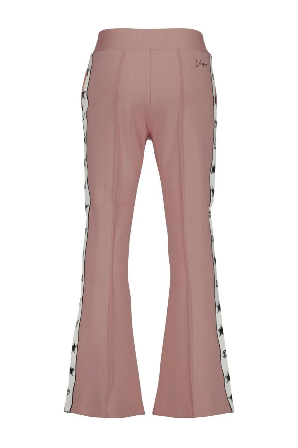 Vingino flared broek Sari met zijstreep oudroze