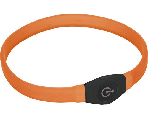 Karlie Visio siliconen lichtgevende halsband, 65 cm, oranje