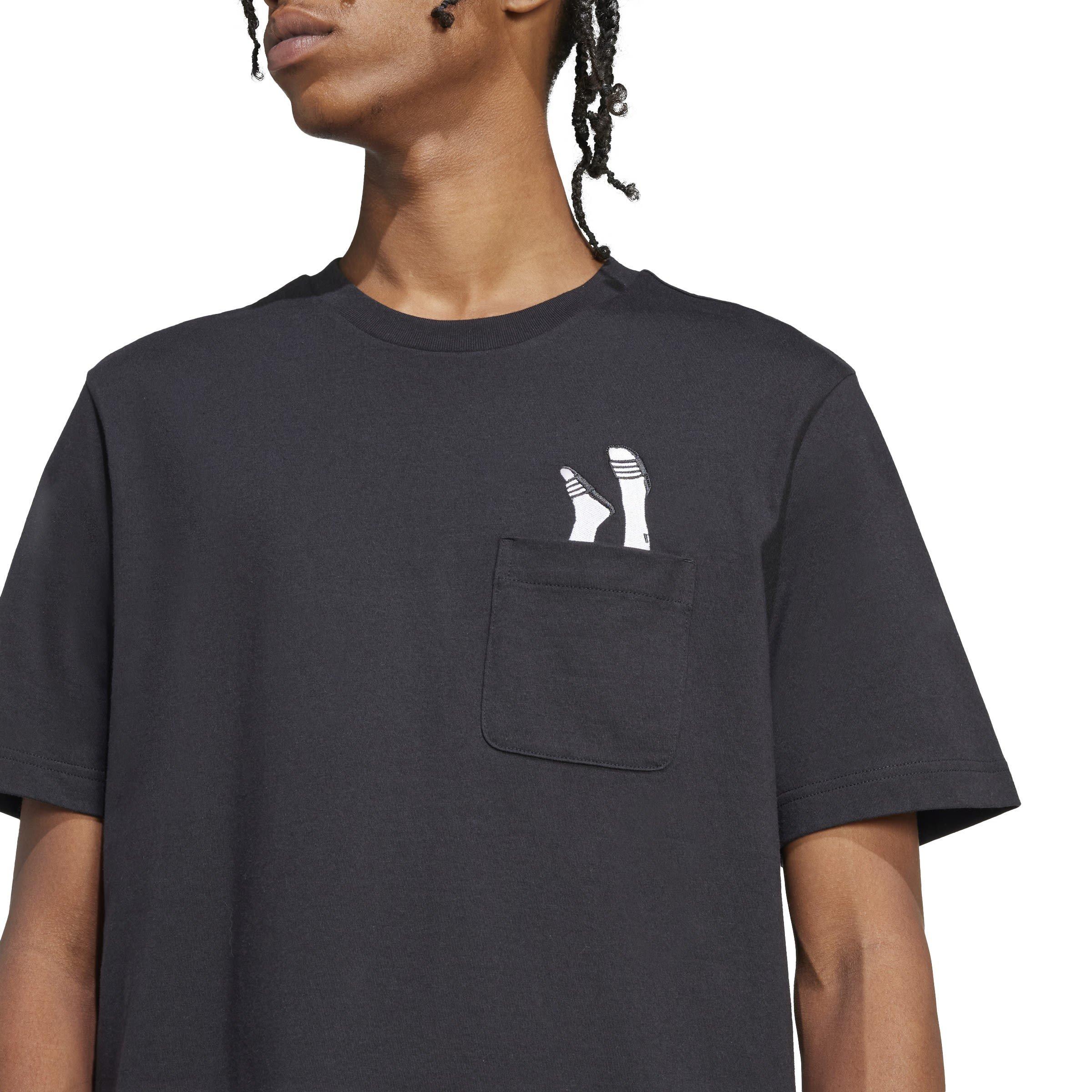 adidas Lounge Slides Graphic Pocket T Shirt Adults