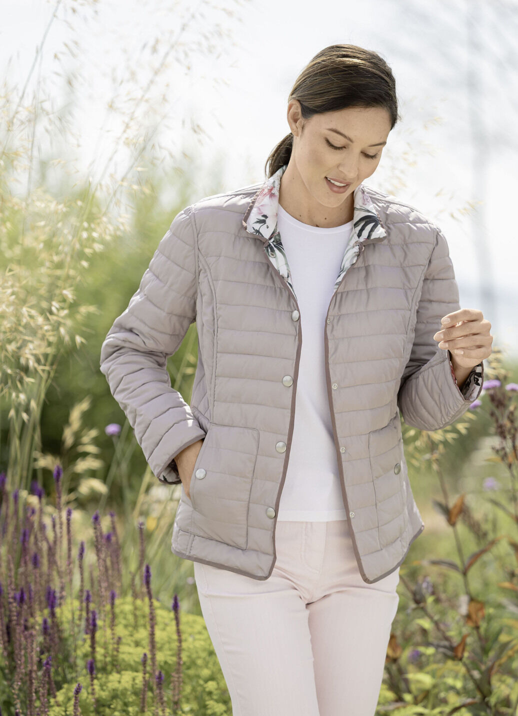 Wendejacke mit Druckerleiste