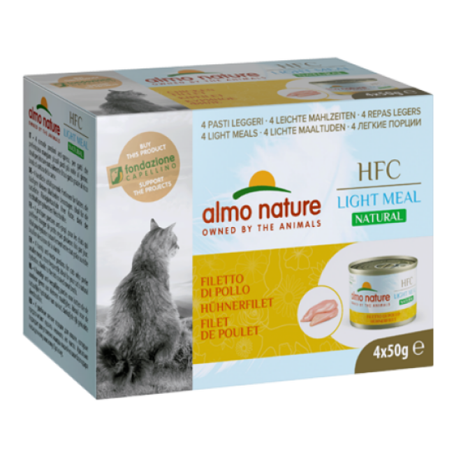 Pâtée pour chat Almo Nature HFC Natural Light Meal - 4 Boîtes 50 g