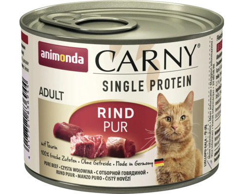 Animonda CARNY Single nat kattenvoer, puur rundvlees, 200 g