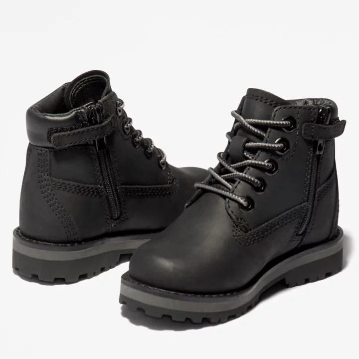 Bottine 6-Inch Courma Kid à zip latéral pour tout-petit en noir