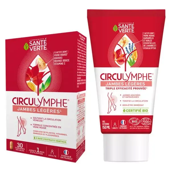 Pacote de pernas leves Santé Verte Circulymphe