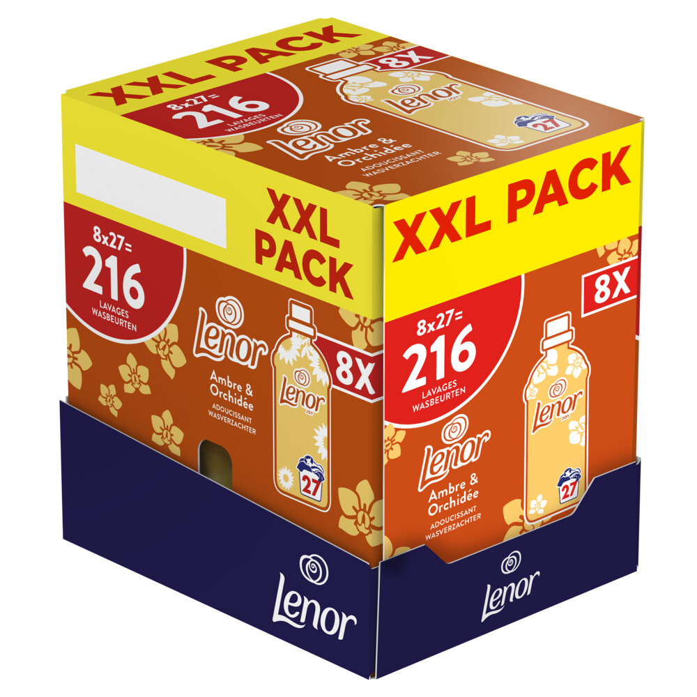 Lenor Wasverzachter Amber & Orchidee 216 Wasbeurten8 x 567 ml
