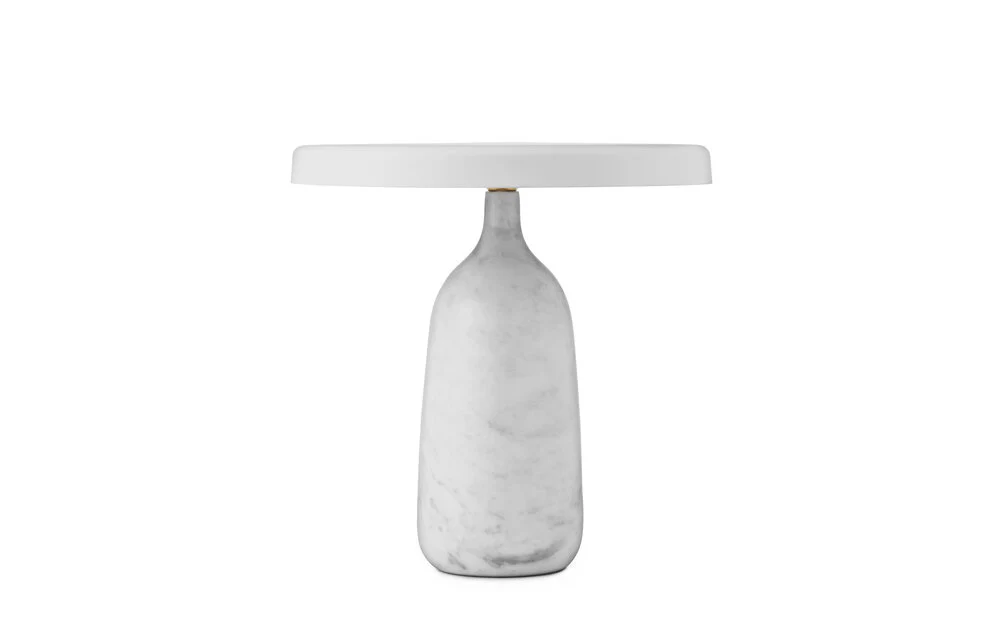 Normann Copenhagen  Eddy bordlampe EU, hvid, marmor - H33,6/Ø32 cm