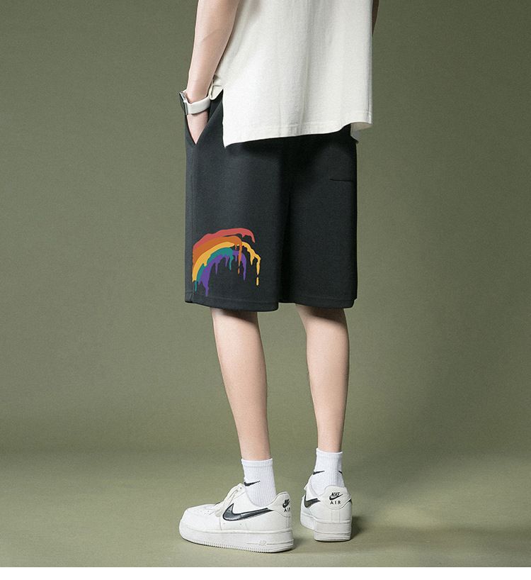 POSI - Shorts met regenboogprint