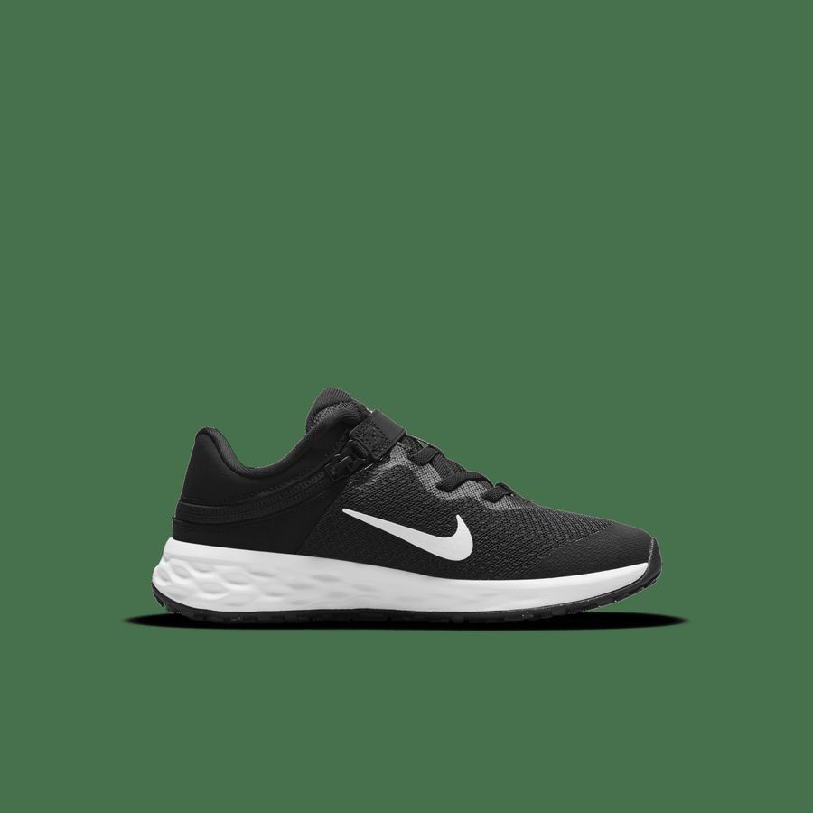 Nike Revolution 6 FlyEase Little Ki BLACK/WHITE-DK SMOKE GREY