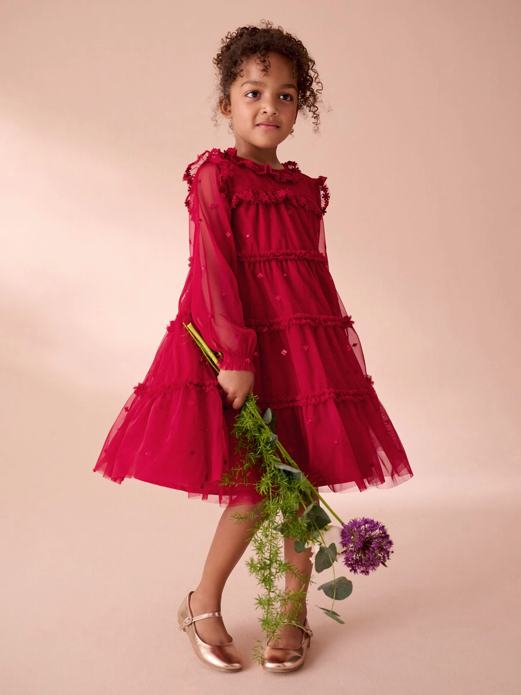 Laura Ashley Sequin Mesh Dress