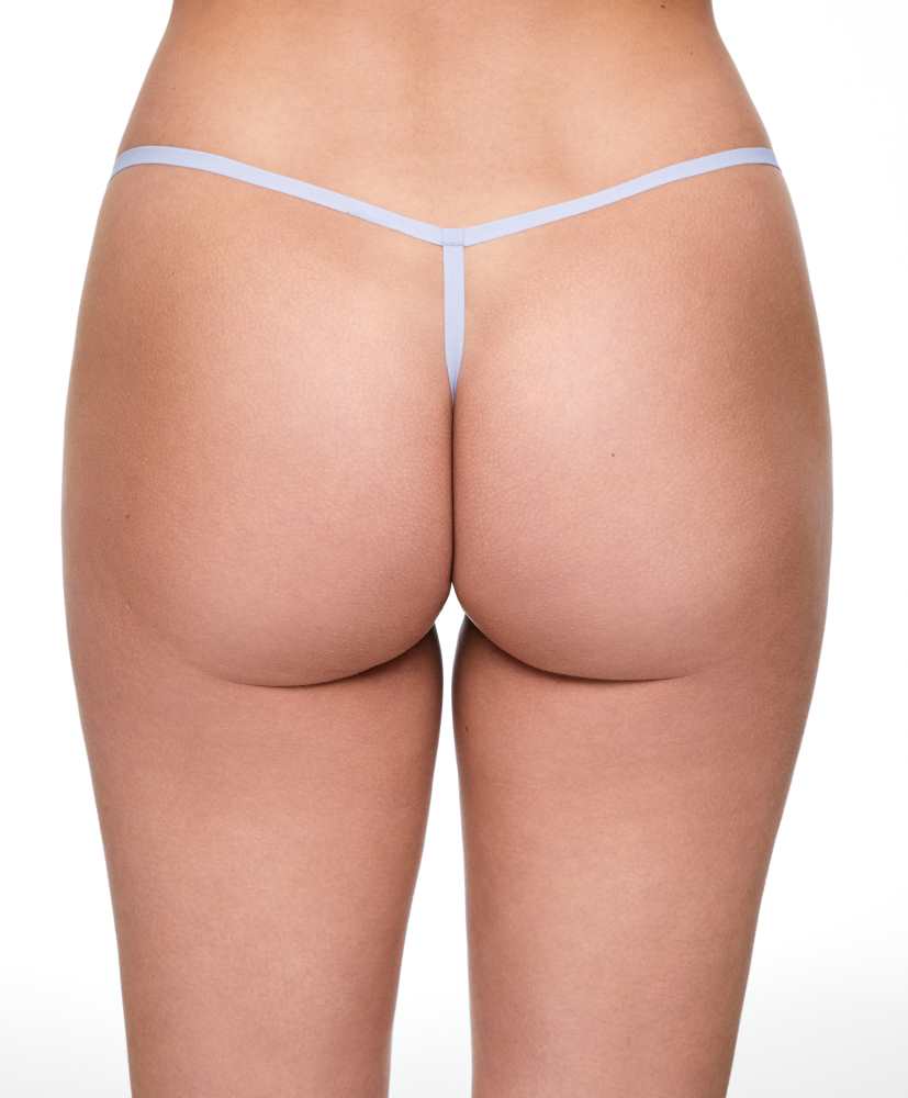 Calcinha fio dental com alça de tule