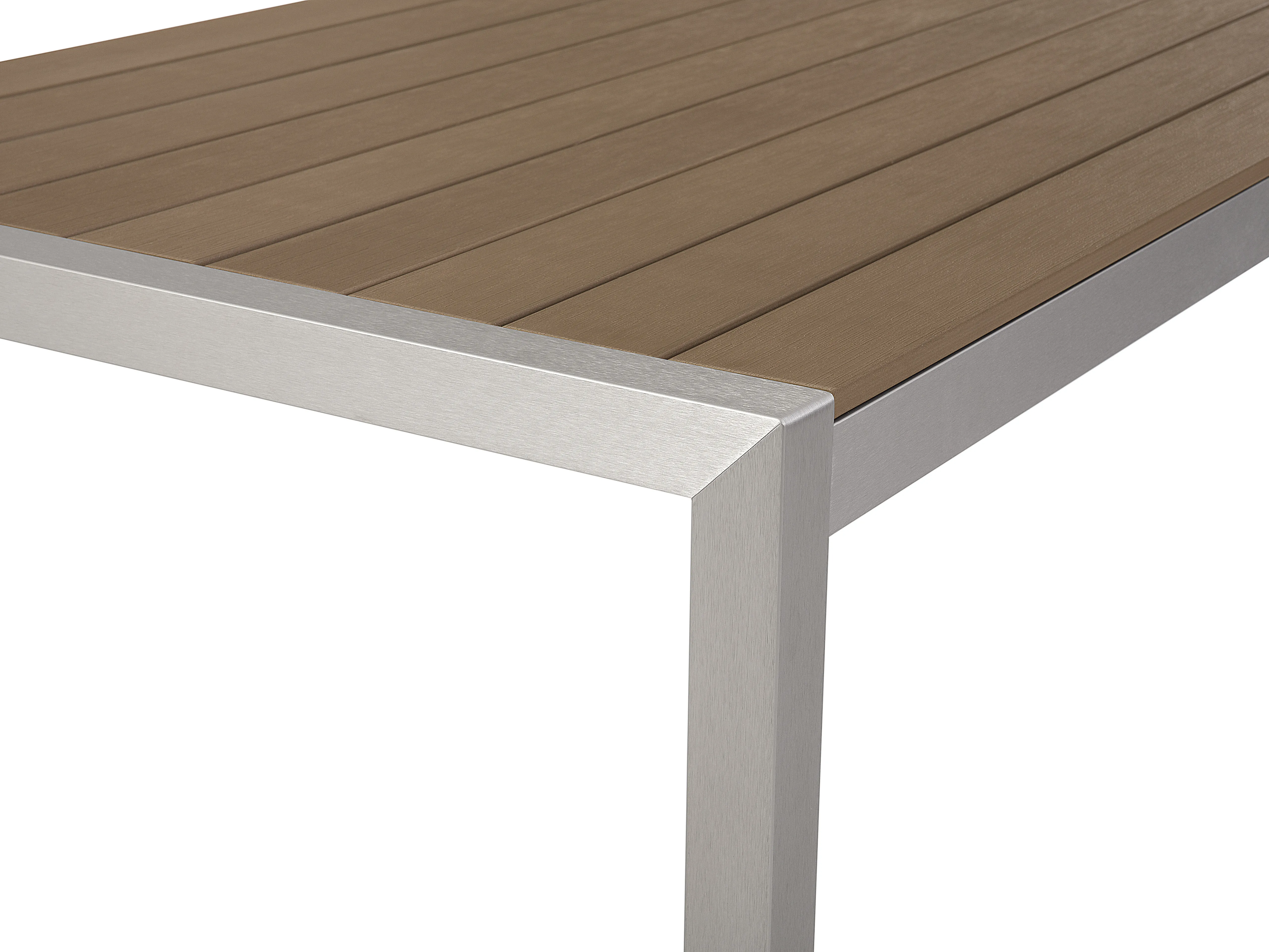 Tuin eettafel VERNIO 180 cm 90 cm Metaal Bruin
