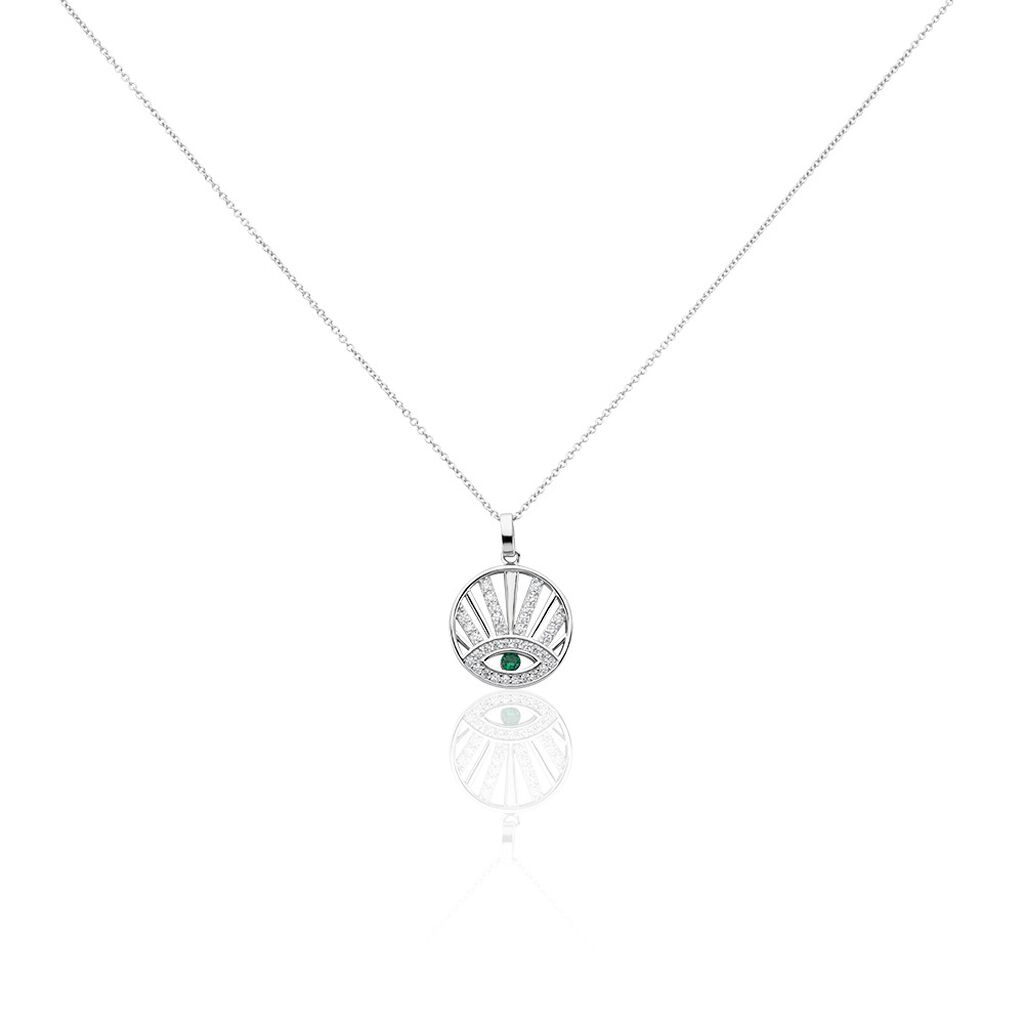 Collier Aries Argent Blanc Oxyde De Zirconium