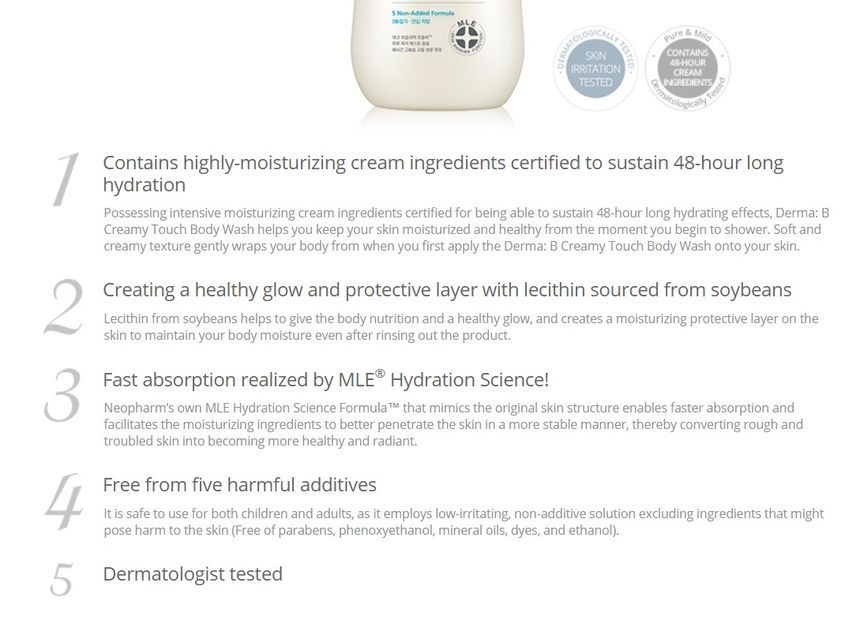 Derma: B - Romige Touch Body Wash