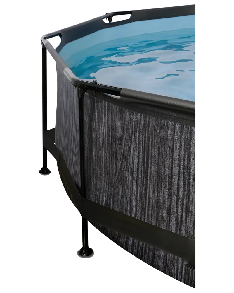 EXIT TOYS Pool Ø360x76 cm med pumpe og skærm - sort