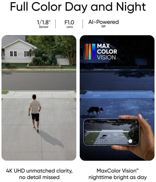 Eufy eufyCam S3 Pro 4K sikkerhedskamera (2-pakke)
