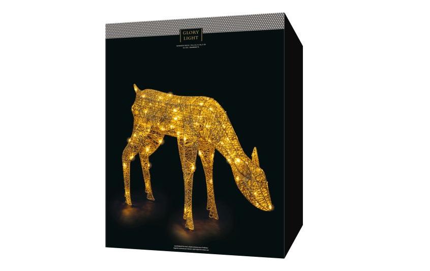 LED-Figur Rentier Freya, 78 cm, GoldLED Weihnachtsdekoration