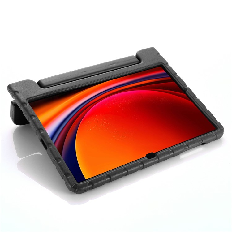 Samsung Galaxy Tab S9 FE  Plus / S9  Plus Stossfeste Kinder Schaumstoff Schutz Hülle   Griff   Standfunktion - Schwarz