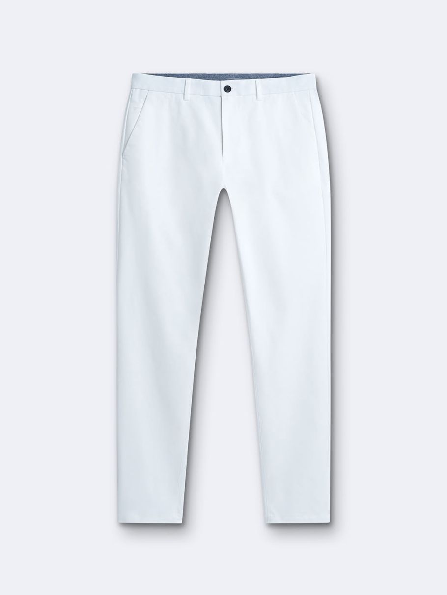 Chino slim en coton élasthane uni