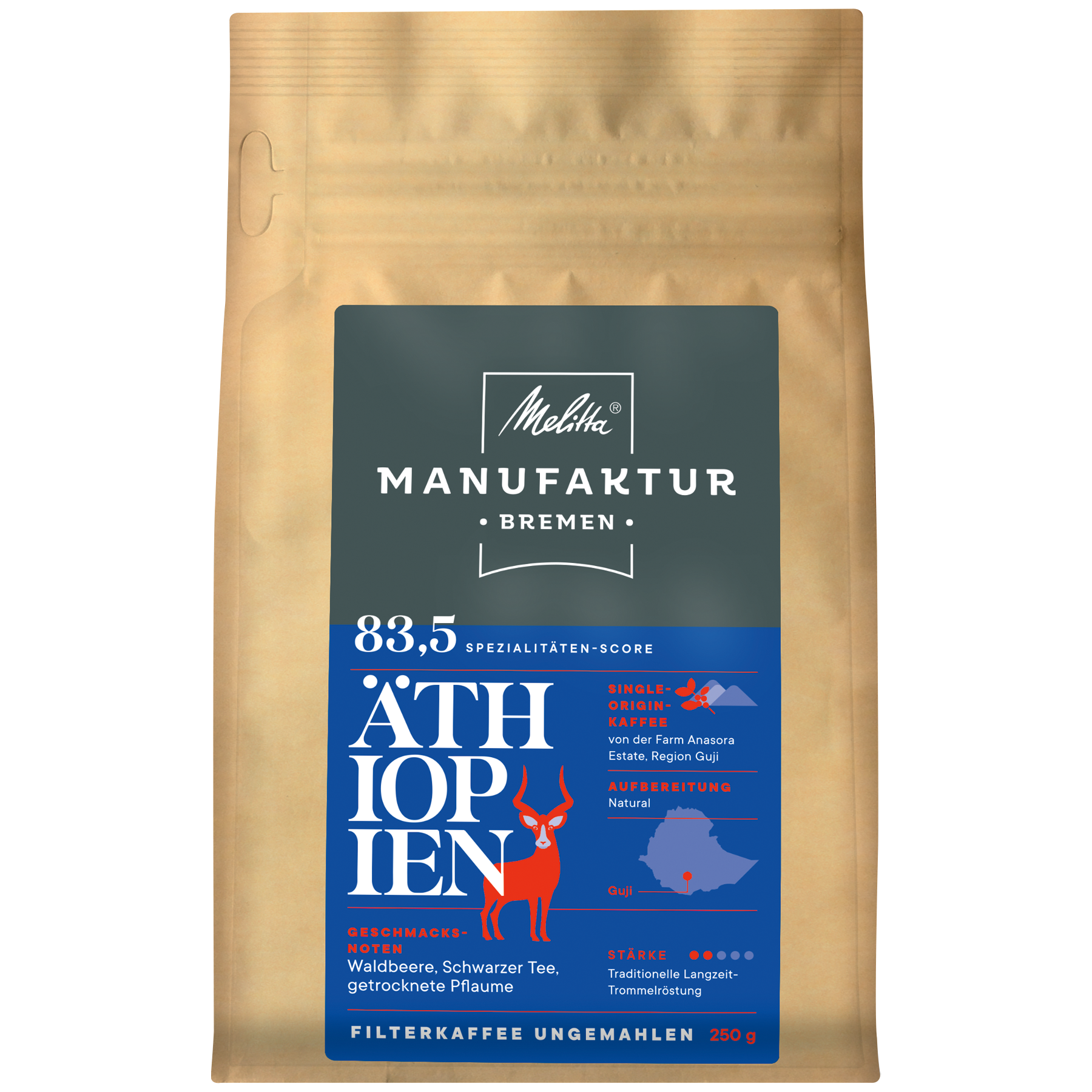 Melitta® Manufaktur-Kaffee Aethiopien|Kaffeebohnen 250g