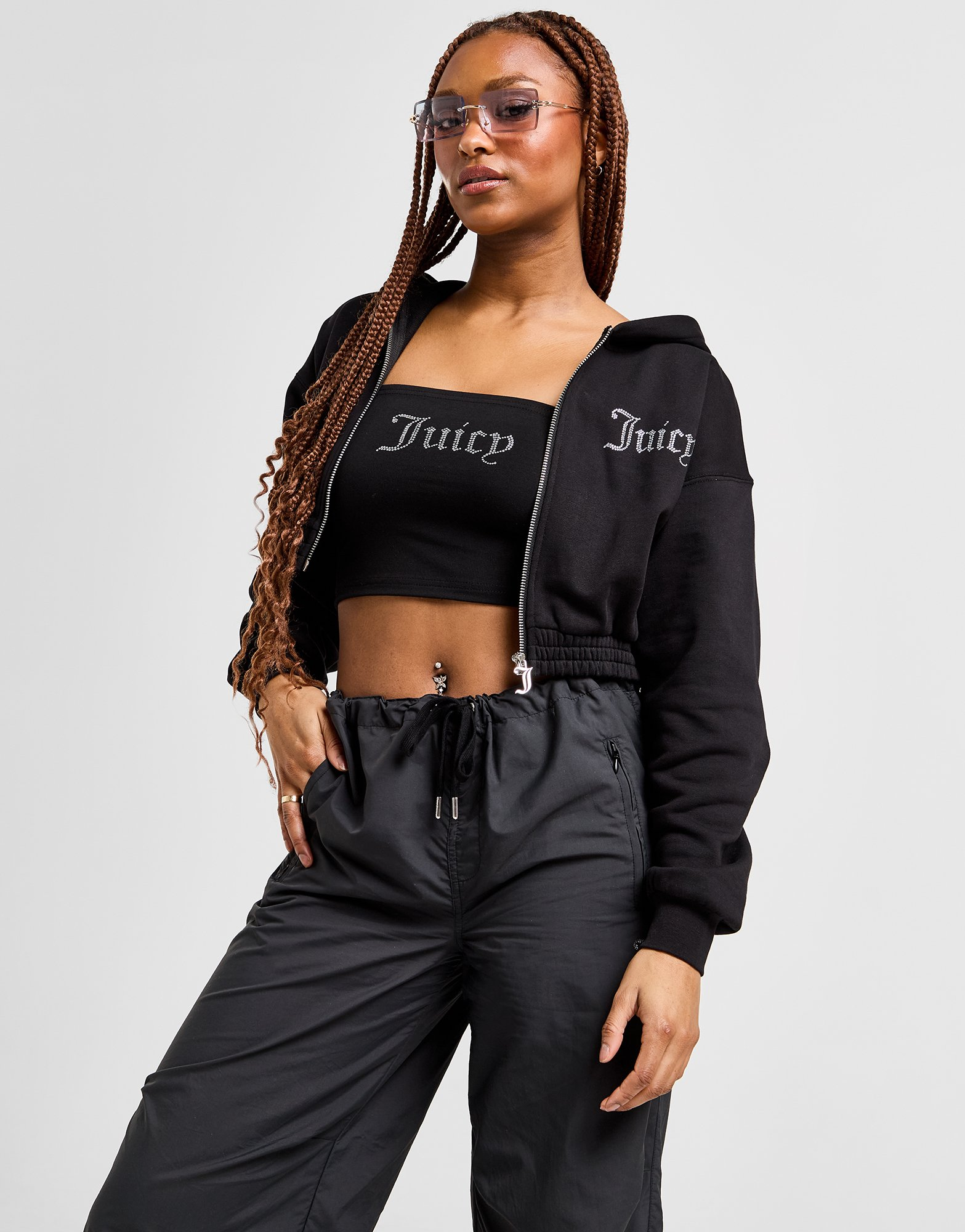 JUICY COUTURE Sweat à Capuche Zippé Diamante Femme