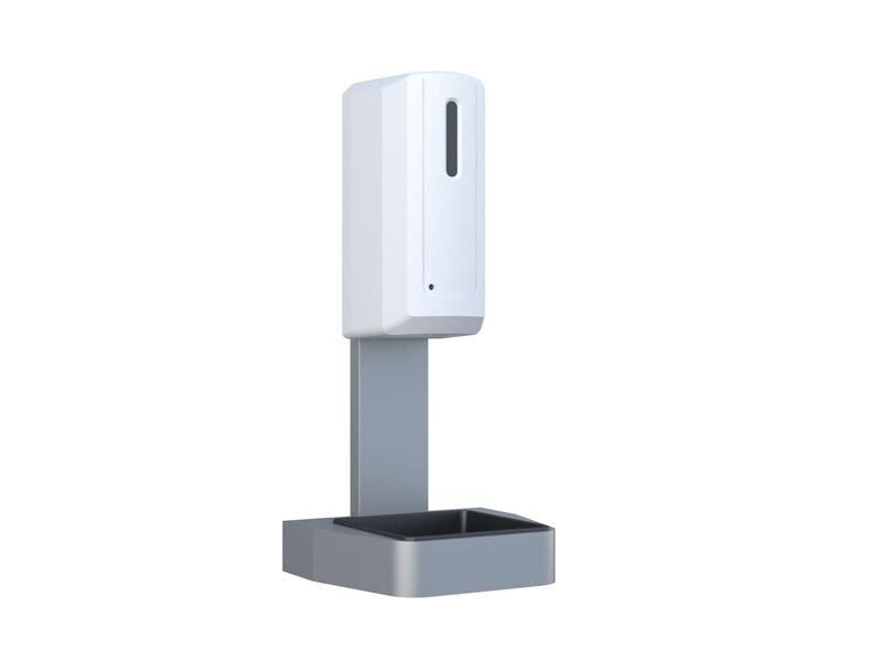 Multibrackets Desinfektionsmittelständer Hygienebox Tisch w MB Hygienebox Tischmontage, weiss / 9639 Infrarot Auto-Sensor 0-12 cm, 1 Liter Tank, ABS