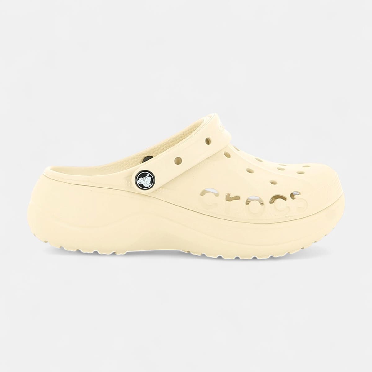 Claquettes de plage à talon compensé Femme beige