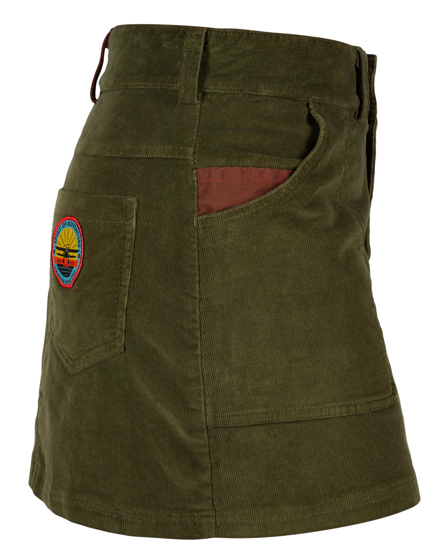 Amundsen Cord G.Dyed Skirt Womens Olive Ash