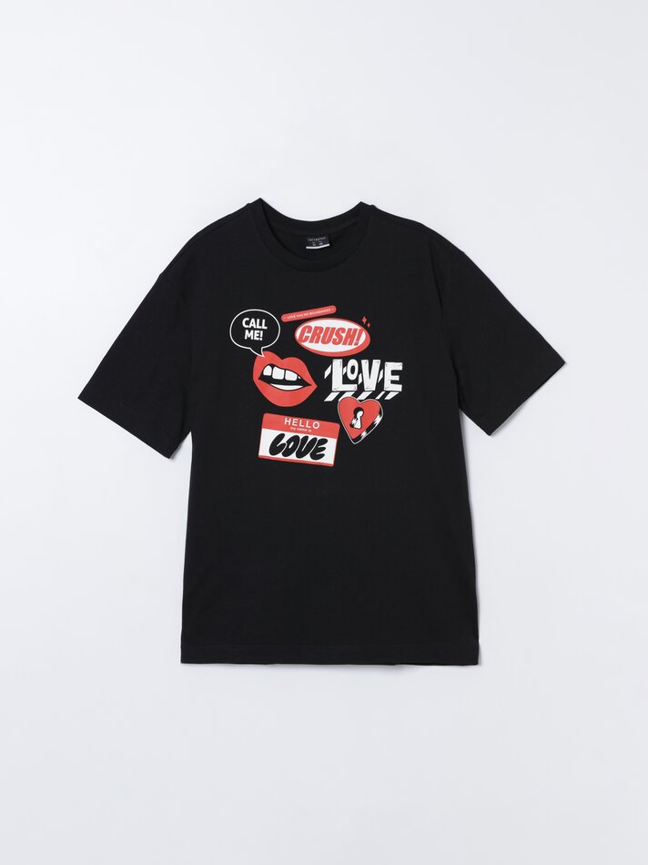Camiseta Maxiprint Love - Masculina - Preta