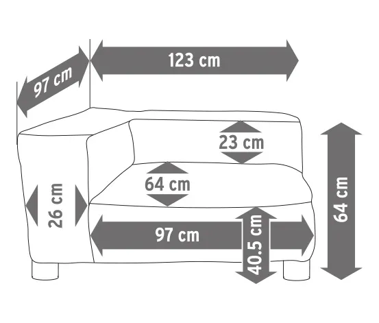 SCAPA Modul-Sofa »Berlin«, Eckelement links