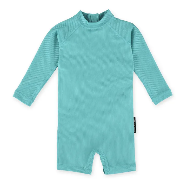 Beach & Bandits Combinaison Anti-UV Côtelée | Turquoise