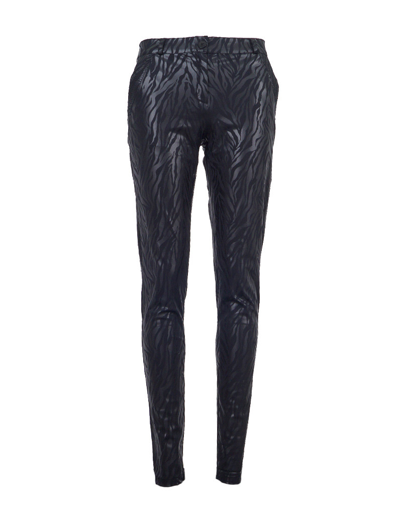HBT BASICS INSOLITES - CHRISTINA PANTALON BLACK ZEBRA