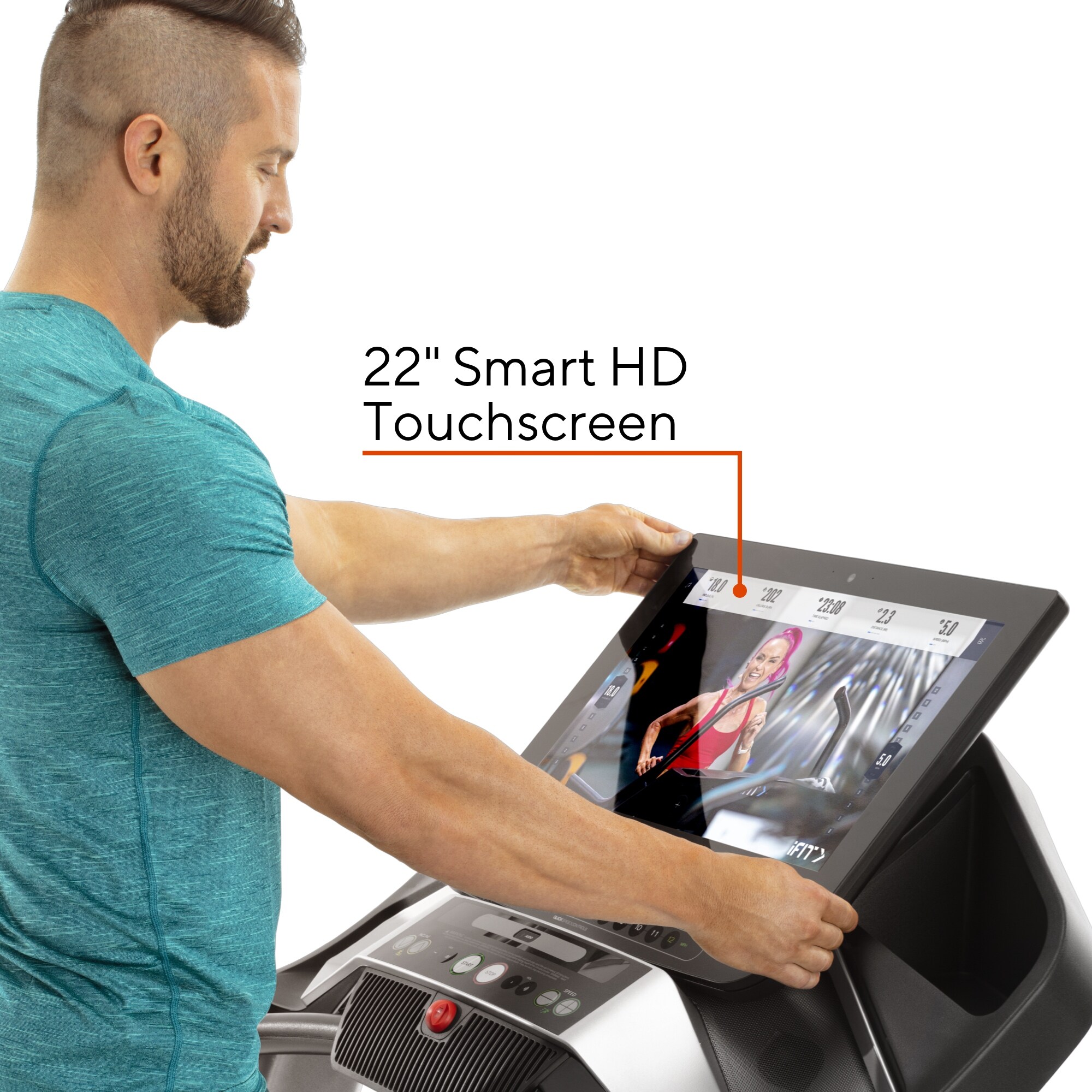 Esteira inteligente ProForm Pro 9000 com tela sensível ao toque HD de 22” e assinatura iFIT Family de 30 dias.
