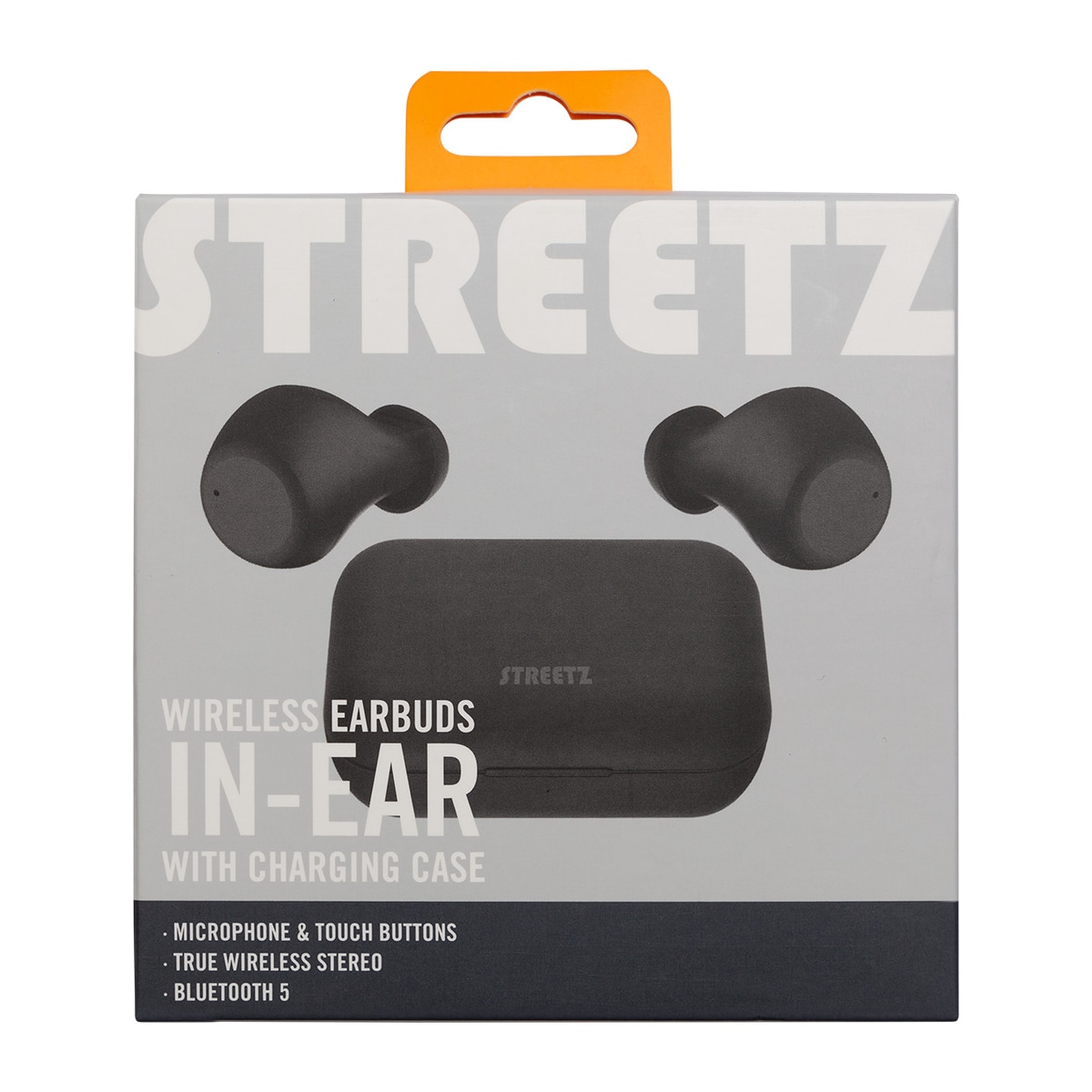 T210 TWS in-ear earbuds with charging case, TWS, black