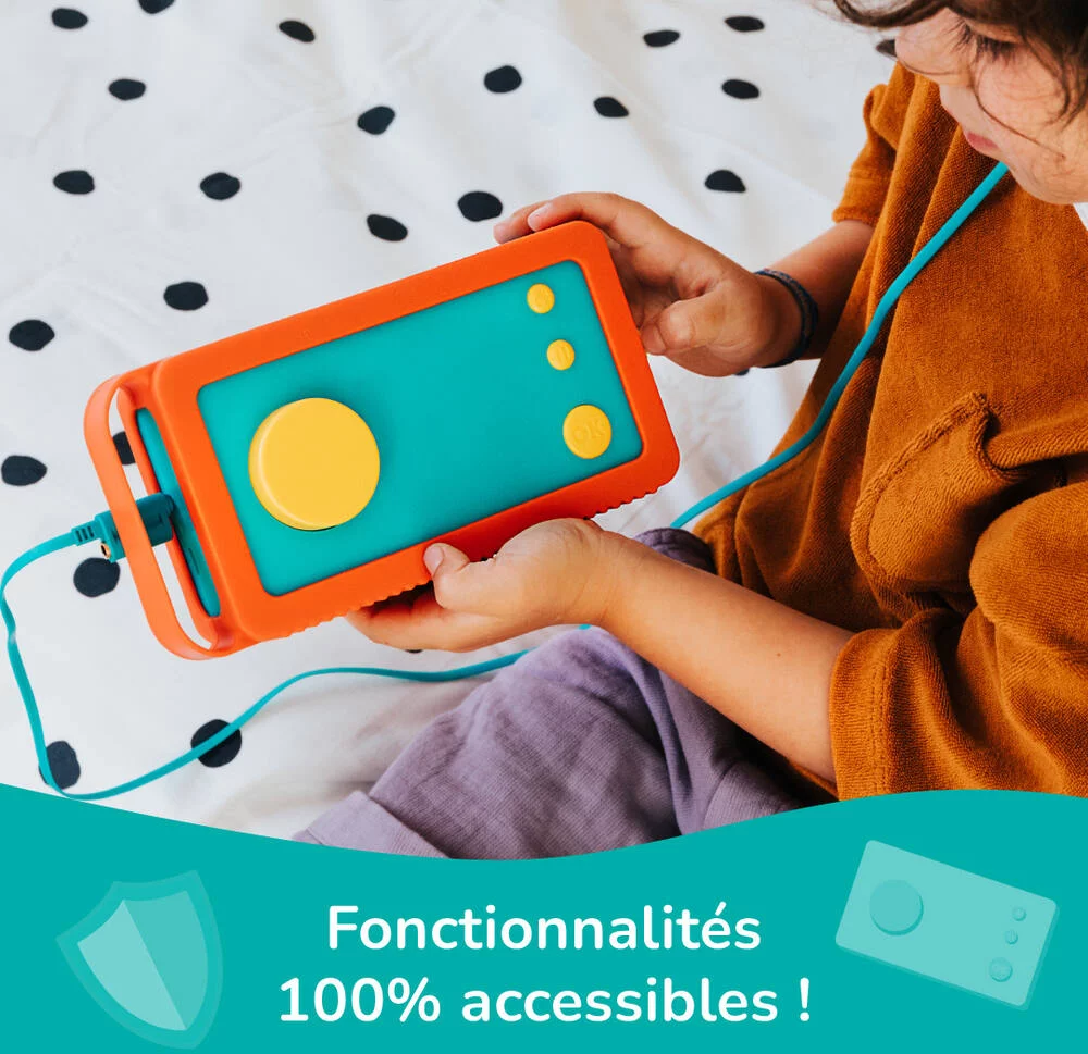 LUNII -  ODILE - COQUE DE PROTECTION SILICONE ORANGE POUR CONTEUSE MA FABRIQUE A HISTOIRES