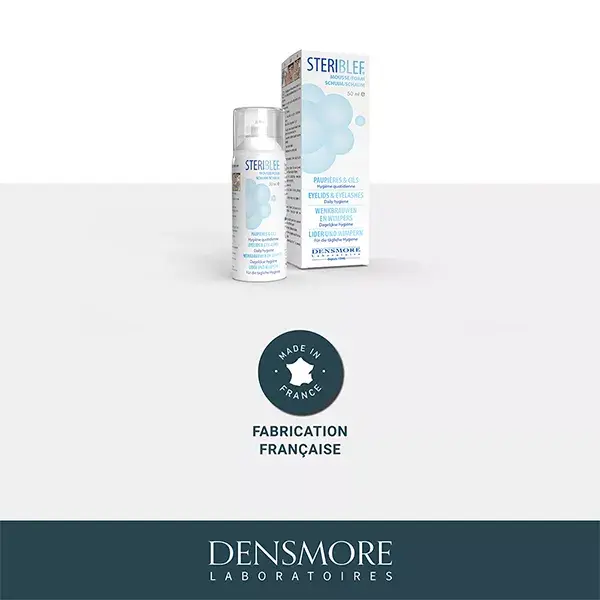 Mousse Higiênica Diária para Pálpebras e Cílios Densmore Stériblef - 50ml