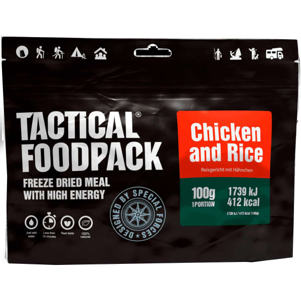 Repas lyophilisé TACTICAL FOODPACK TACTICAL FOODPACK CHICKEN AND RICE 100G 24 UNICOLOR