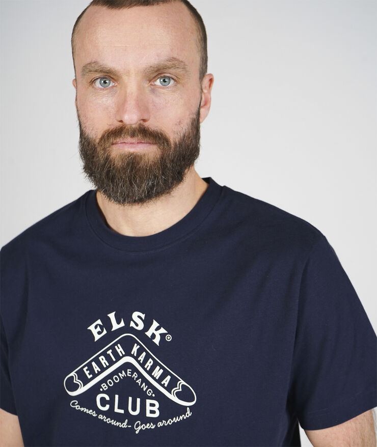 ELSK BOOMERANG MEN'S BRUSHED T-SHIRT 100 dark navy