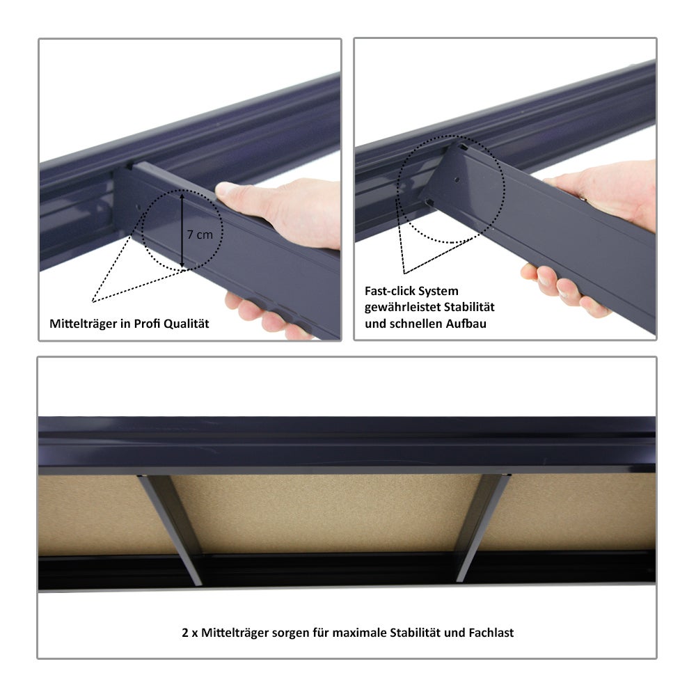 PROREGAL In hoogte verstelbare werkbank Dino HxBxD 90 x 160 x 60 cm Draagvermogen 600 kg Grijs