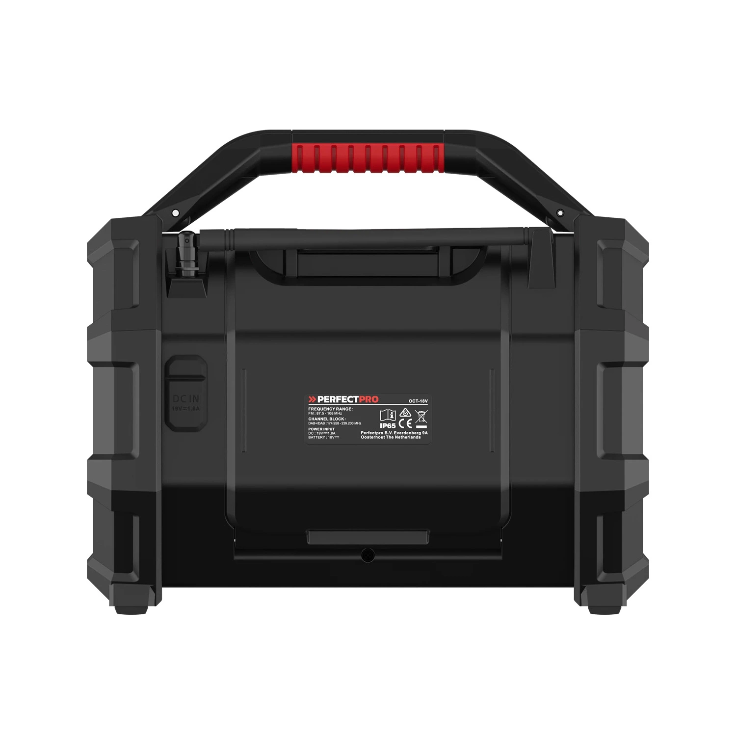 PerfectPro ROCKTAGON OCT-18V multi battery Bouwradio - FM RDS - DAB  - Bluetooth - AUX In