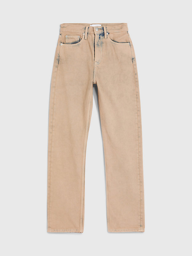 Calça jeans reta de cintura alta