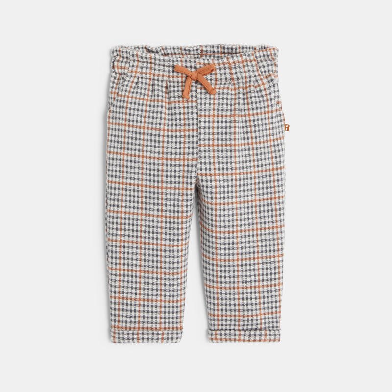 Pantalon carreaux fantaisie bébé fille Gris ou noir