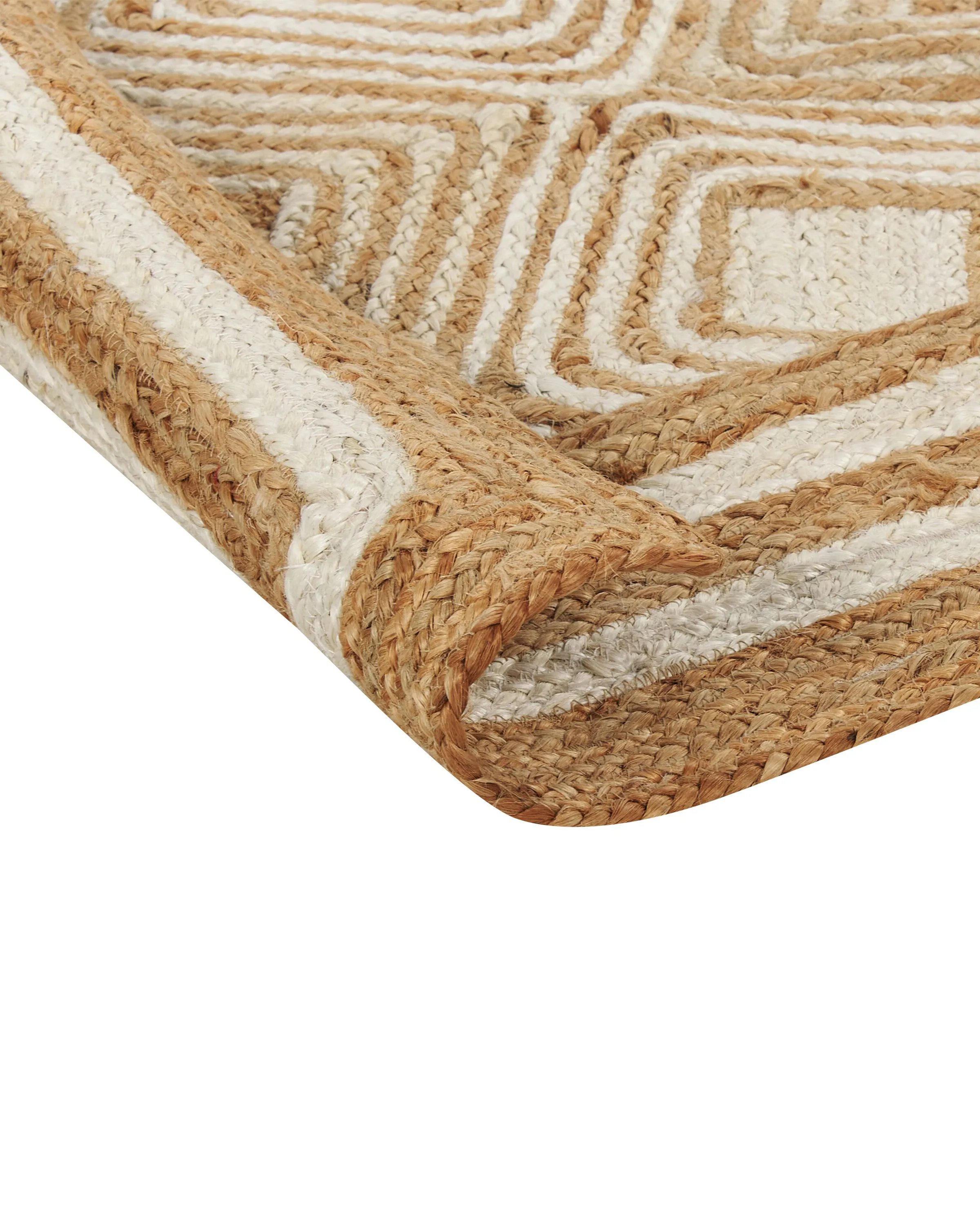 Vloerkleed MENGEN Beige 200 x 300 cm Jute