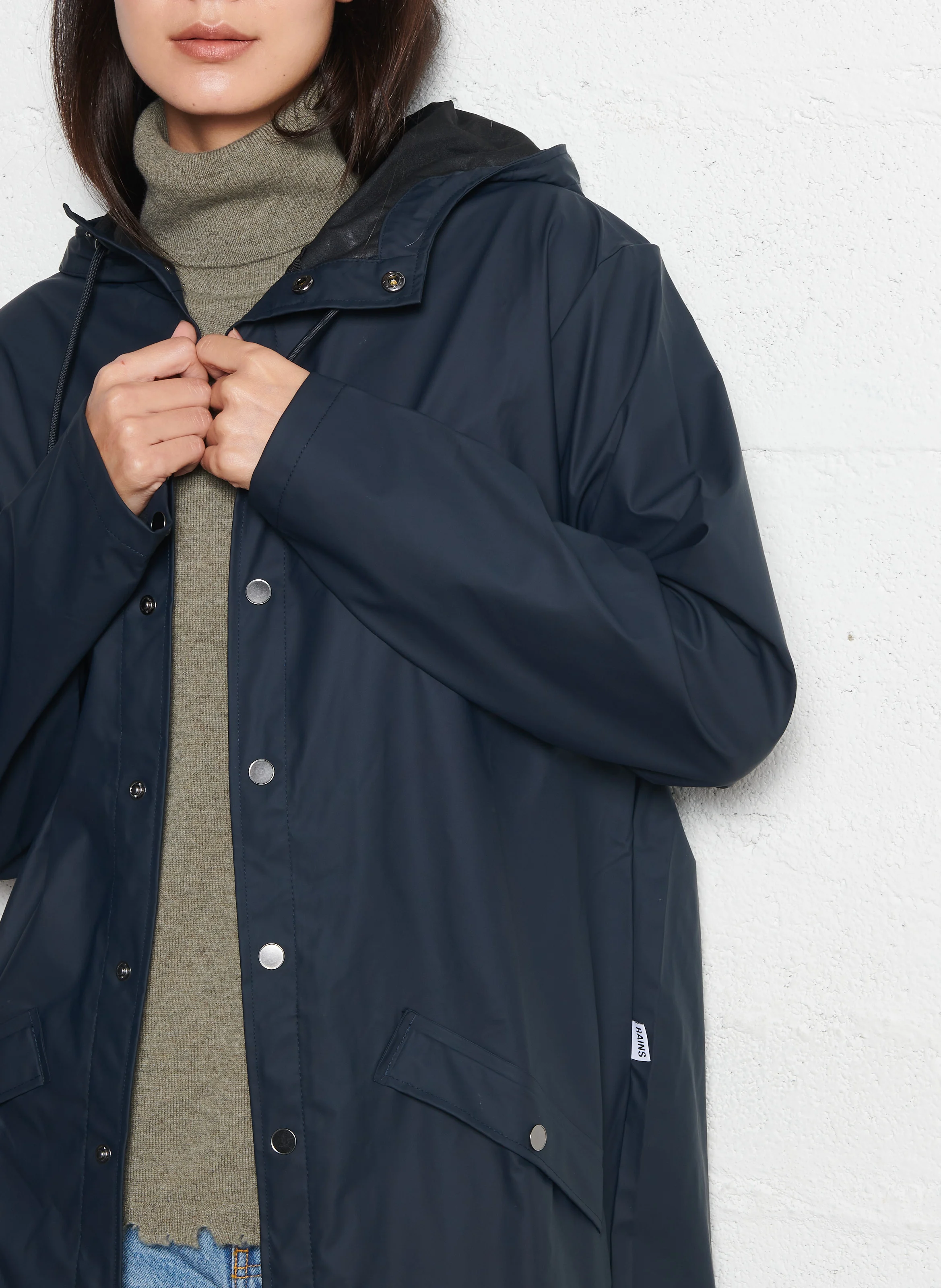 Coupe-vent imperméable à capuche | Bleu