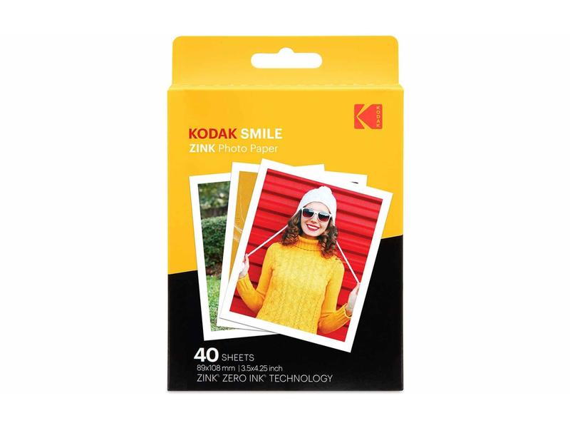 Kodak Sofortbildfilm Zink 3x4 40er Pack 40 Sofortbildfilme passend zu Kodak Smile Classic