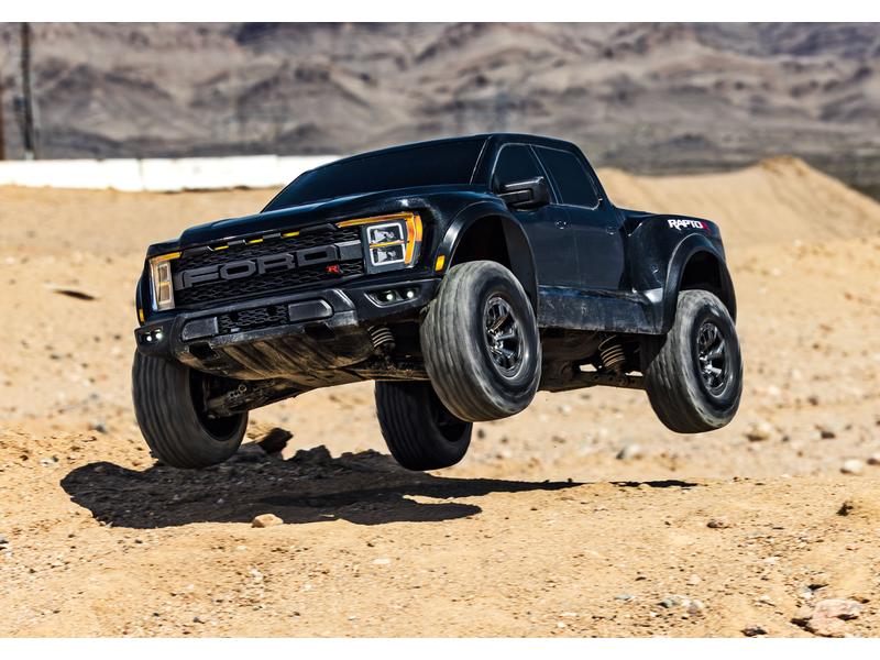 Traxxas Short Course Truck Ford F-150 Raptor R Schwarz, ART Scale Off-Road Ford F-150 Raptor Pick-up RC Modell mit Brushless Antrieb