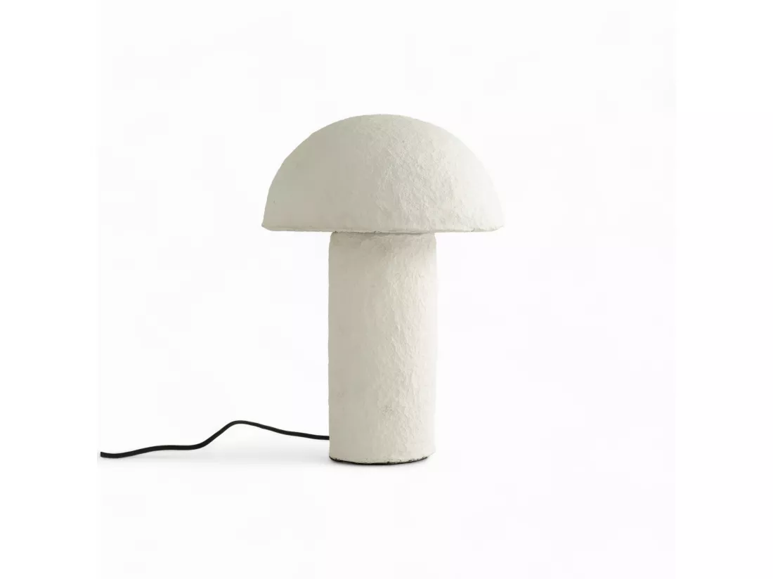 Lampe champignon en papier blanc - Poesia