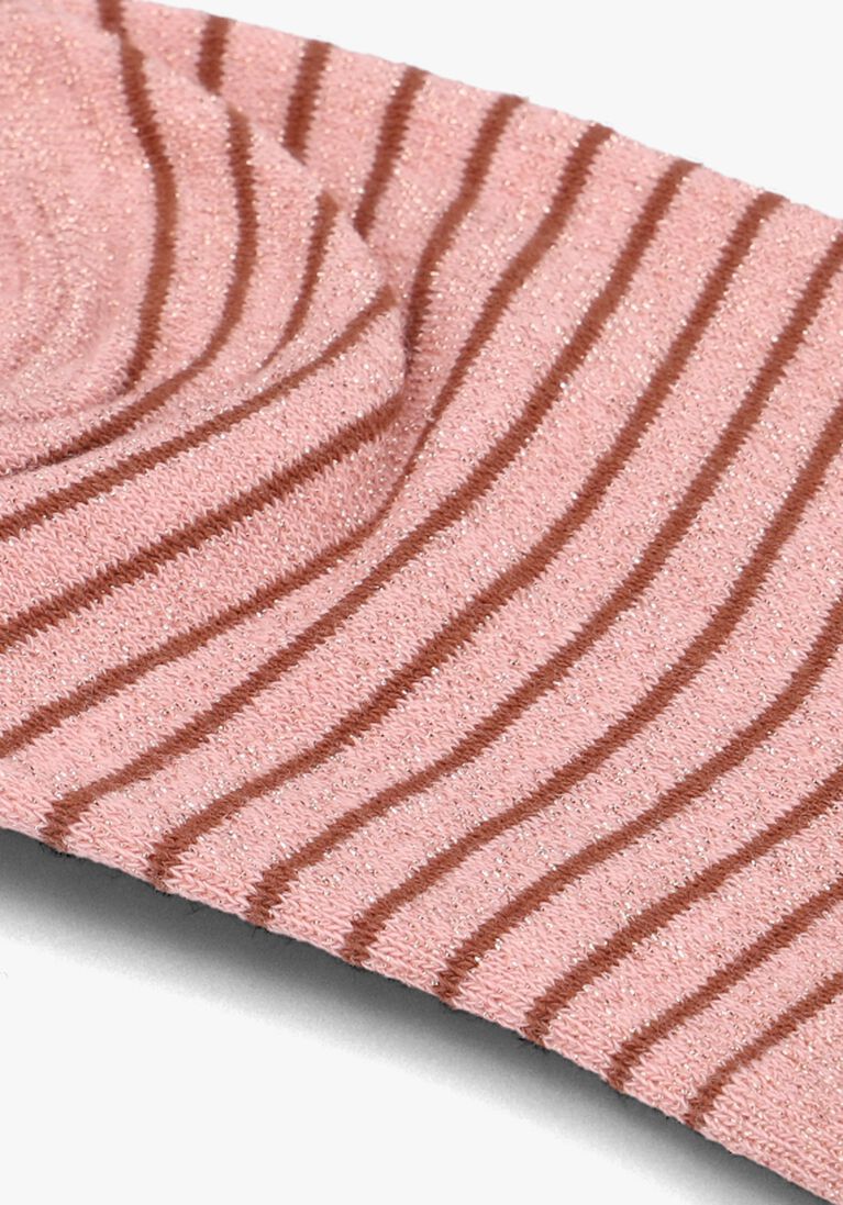BECKSONDERGAARD roze becksondergaard sokken stripe glitter sneakie sock