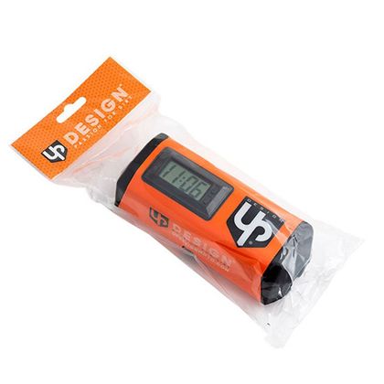 Mousse de guidon UP Design Horloge intégrée Universel - Orange