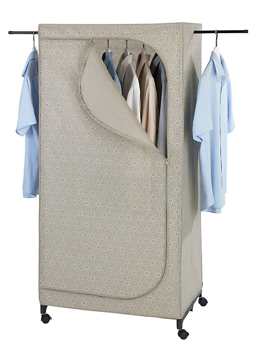 Armoire-penderie H. 160 cm x L. 75 cm avec roulette Balance Wenko beige